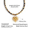 Vintage 304 Stainless Steel Pendant Leopard Print Cord Necklaces for Women HF7067-5-1