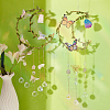 2Pcs 2 Styles Iron & Acrylic & Imitation Leather Suncatchers HJEW-OC00260-4