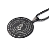 Praying Hand with The Lord's Prayer 304 Stainless Steel Pendant Necklace for Men Women NJEW-G098-01EB-1