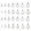 35Pcs 7 Styles 304 Stainless Steel Pendant Cabonchon Settings STAS-CJ0002-16-1