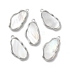 Natural White Shell Pendants BSHE-Z003-02P-2