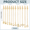 12Pcs 12 Styles Brass Chain Extender KK-ME0004-24-2