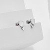 304 Stainless Steel Stud Earrings for Women WG63727-02-1