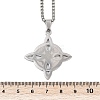 201 Stainless Steel Trinity Knot Wish Knot Pendant Necklaces for Men Women NJEW-K283-36P-3