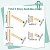 Unicraftale 32Pcs 4 Style Ion Plating(IP) 304 Stainless Steel Tube Beads STAS-UN0049-31-3