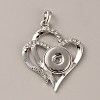 Alloy Rhinestone Hang Snap Base Big Pendants FIND-WH0150-16-1