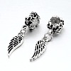 Wing Large Hole Alloy European Dangle Charms MPDL-L010-09-1