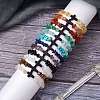 12Pcs Natural & Synthetic Gemstone Chips Stretch Bracelets For Women Men BJEW-JB11341-1