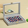 Flock with Glass Rings Jewelry Display Box PW-WG61213-01-1