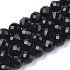 Natural Black Tourmaline Beads Strands G-S345-6mm-002-1