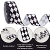 Polyester Rhombus Print Grosgrain Ribbon OCOR-WH0078-141A-4