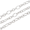 304 Stainless Steel Textured Oval Link Chains CHS-P028-12P-1