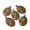 Tibetan Style Alloy Pendant Cabochon Settings LS-TIBEP-5342-AB-FF-3