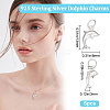5Pcs 925 Sterling Silver Dolphin Charms STER-BBC0001-54-2