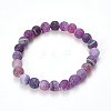 Natural Weathered Agate Beaded Stretch Bracelets BJEW-Q692-01D-1