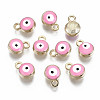 Light Gold Plated Alloy Charms X-ENAM-S117-27D-1