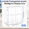 6 Grids Transparent Acrylic Minifigures Display Case with Cover DIY-WH0430-530A-2