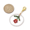 Ring Handmade Glass Seed Beads Pendant Decorations HJEW-MZ00067-02-3