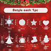 SUPERFINDINGS 8 Sets 8 Styles Christmas Theme Sublimation Blank Alloy Pendant Decorations DIY-FH0005-64-2