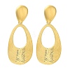 PVD Vacuum Plating 304 Stainless Steel Teardrop Stud Earrings for Women EJEW-S227-53G-1