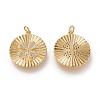Brass Micro Pave Clear Cubic Zirconia Pendants ZIRC-K086-16G-2
