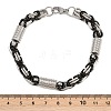 201 Stainless Steel Byzantine Chain Bracelets for Men Women BJEW-B143-10EBP-5