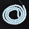 Frosted Imitation Jade Glass Beads Strands GLAA-T032-J4mm-MBB04-2