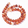Natural Striped Agate/Banded Agate Beads Strands G-G582-6mm-59-2