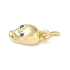 Brass Micro Pave Cubic Zirconia Charms ZIRC-I356-29G-2
