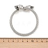 304 Stainless Steel Bangles for Men Women BJEW-H631-05C-AS-5