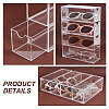 4-Tier Rectangle Acrylic Drawer Box CON-WH0097-50-5