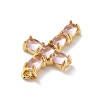 Rack Plating Brass Micro Pave Cubic Zirconia Pendants KK-A160-02G-4