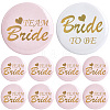 12Pcs Tinplate & Plastic Bride Badges for Wedding Party Bridal Shower Decoration AJEW-SC0032-08A-7