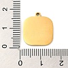 Ion Plating(IP) 304 Stainless Steel Enamel Pendants X-STAS-Q301-13G-3