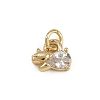 Brass Micro Pave Cubic Zirconia Elephant Charms KK-D409-41G-A-1
