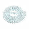 Baking Paint Transparent Glass Beads Strands DGLA-N006-8mm-07-2