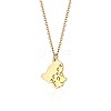 Cute Cartoon Animal 304 Stainless Steel Pendant Necklaces QV5065-1-1