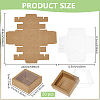 Square Paper Biscuit Boxes with Clear PVC Window CON-WH0098-16C-03-2