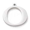 Tarnish Resistant 304 Stainless Steel Letter Pendant Rhinestone Settings LS-STAS-J028-01O-2