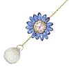 Glass Flower Hanging Suncatchers HJEW-P018-F04-2