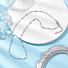304 Stainless Steel Oval link Chain Necklaces NJEW-JN04745-2
