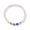 Cat Eye & Handmade Evil Eye Lampwork Round Beaded Stretch Bracelets for Women BJEW-JB12289-02-2