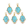 Real 18K Gold Plated Brass Pendants KK-N233-171A-01B-1