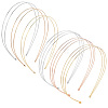 SUPERFINDINGS 6Pcs 6 Style Alloy Double Hair Band Findings AJEW-FH0002-83-1