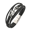 Braided Microfiber Leather Multi-strand Bracelets BJEW-Q010-04A-4