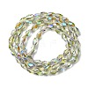 Transparent Electroplate Glass Beads Strands GLAA-K064-03B-HR01-2