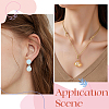 50Pcs 5 Colors Transparent Acrylic Pendants MACR-SP0002-39-5