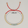 Adjustable Lampwork Evil Eye Braided Bead Bracelets MJ9955-01-2