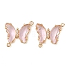 Brass Pave Faceted Glass Connector Charms X-FIND-Z020-04I-1