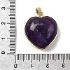 Natural Amethyst Pendants G-B149-10G-07-3